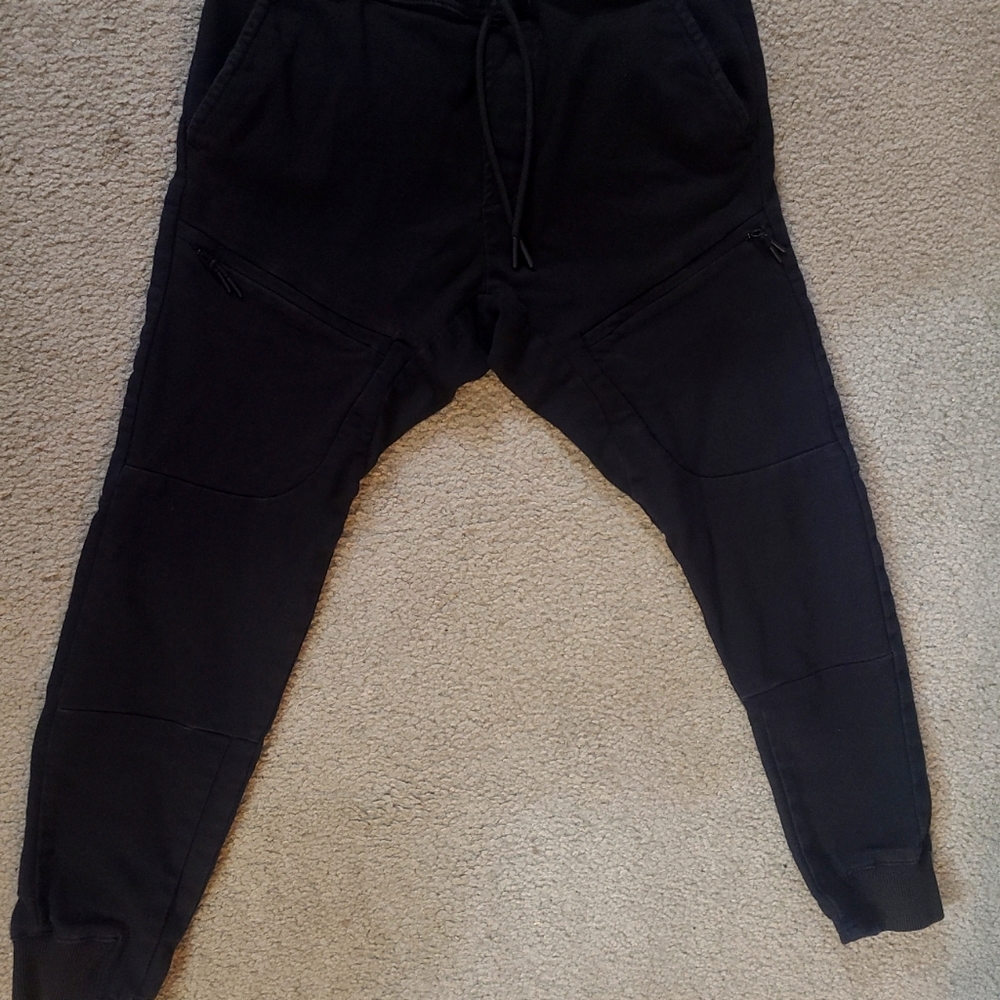 Zara Soft Denim Cargo Jogger Pants